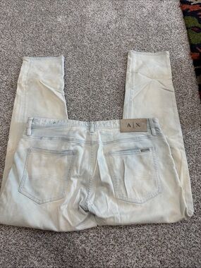 A/X Armani Exchange Men's Light Gray Skinny Jeans